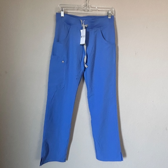 NWT Figs Nursing Kade Cargo Scrub Pants in Ceil Blue Size XS Medical - Picture 4 of 12